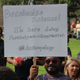 A March for Science protester in Melbourne.